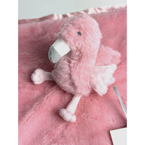 NEW Cloud Island Pink Flamingo Security Blanket Stuffed Animal Lovey Baby Shower - Picture 2 of 7